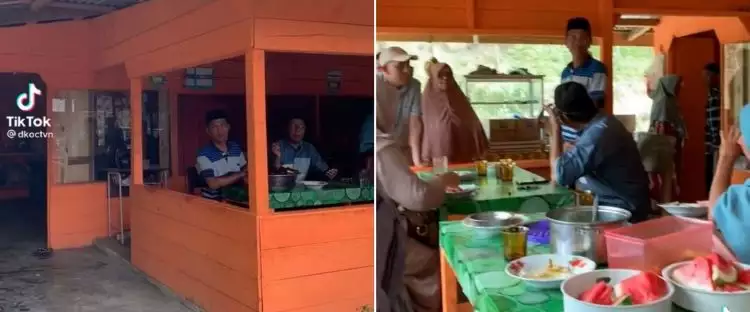 Viral sekeluarga mampir makan di warung, ternyata rumah warga