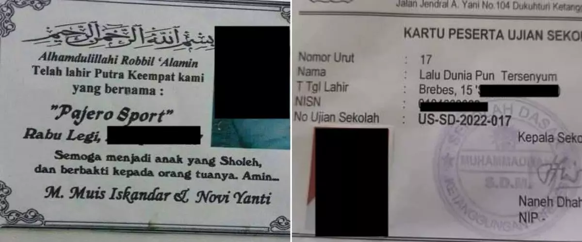 Nama unik 11 orang ini kreatif sekaligus bikin tepuk jidat