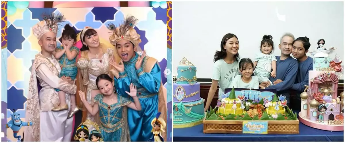 7 Momen ultah Thalia & Thania, Ruben Onsu hadir dengan wajah pucat