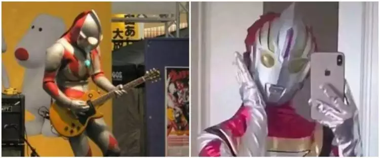 11 Momen lucu cosplay jadi Ultraman, ada-ada aja tingkahnya
