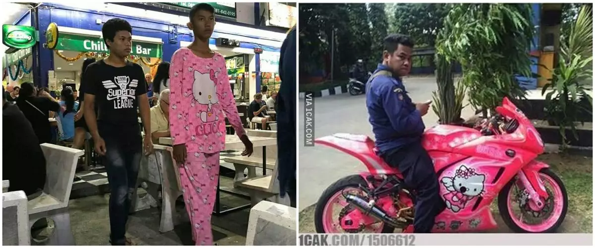 13 Momen lucu totalitas fans Hello Kitty ini bikin senyum tipis