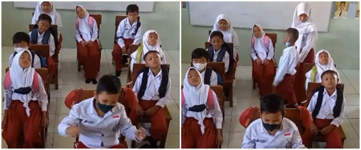 Aksi siswa SD praktikan sikap toleransi di kendaraan umum, bikin salut
