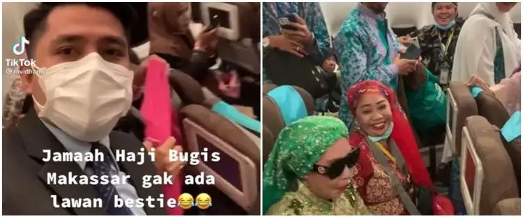 Jemaah haji Makassar pulang pakai baju adat, aksinya bak fashion show