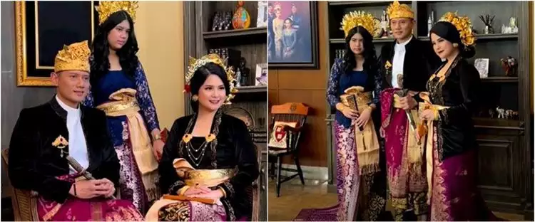 Momen keluarga Agus Yudhoyono pakai baju Bali, paras Aira jadi sorotan