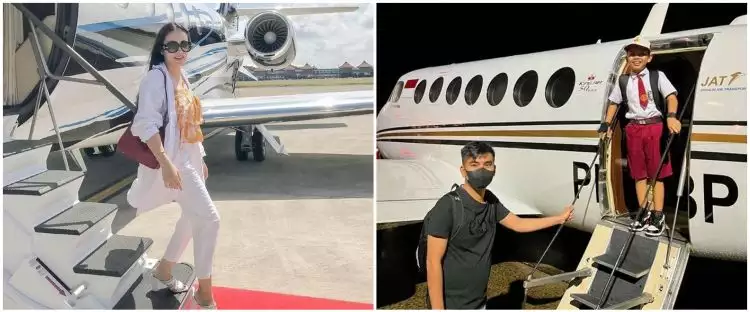 Potret 11 seleb naik jet pribadi, Farel Prayoga guna berangkat sekolah