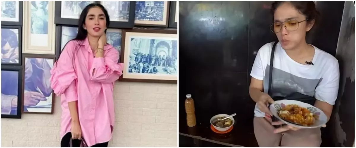 Tak gengsi, 11 gaya sederhana Ussy Sulistiawaty jajan di pinggir jalan