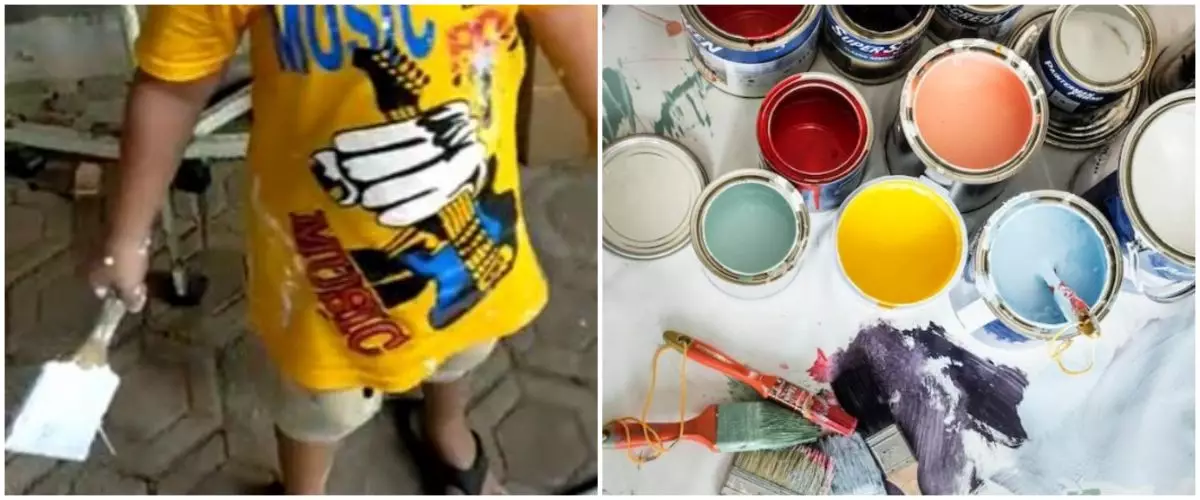 Niat bantu ngecat ibunya, bocah ini justru lakukan hal tak terduga
