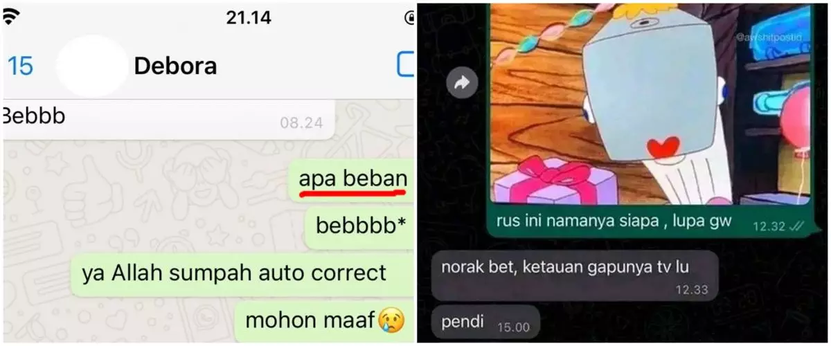 13 Chat salah sebut nama ini bikin gigit jari