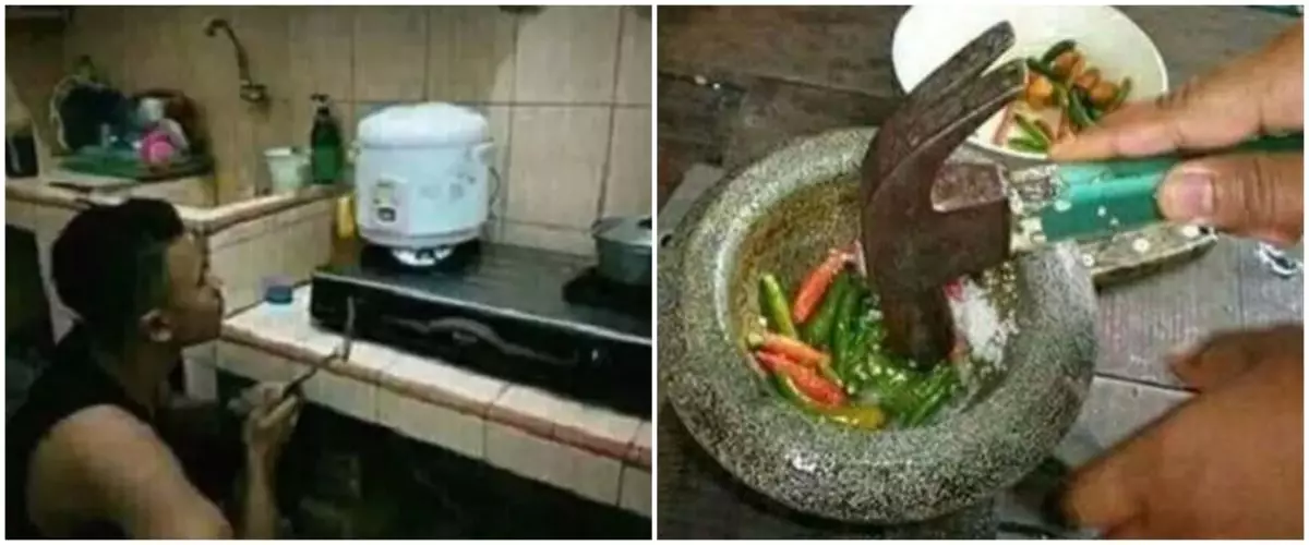 11 Kelakuan nyeleneh bapak-bapak di dapur ini memancing emosi istri