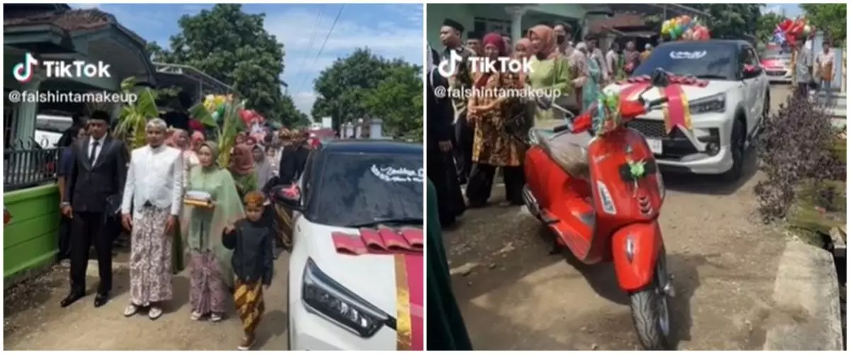 Wanita ini dapat seserahan mobil hingga motor, diangkut pakai towing