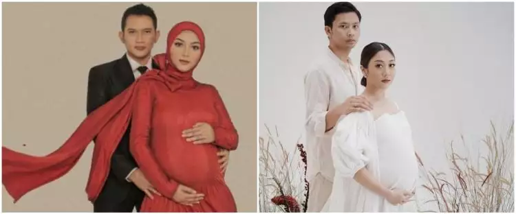Gaya maternity shoot 9 adik seleb, bertema etnik hingga modern