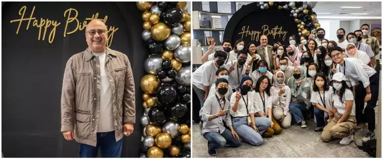 9 Momen ulang tahun Irwan Mussry ke-60, dirayakan bareng karyawan