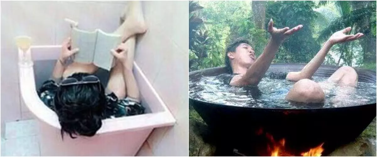 Nggak punya bathtub, aksi 11 orang berendam low budget ini bikin tepuk jidat
