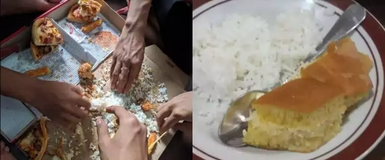Indonesia banget! 11 Potret kombinasi nasi dan lauk ini absurdnya bikin geleng kepala