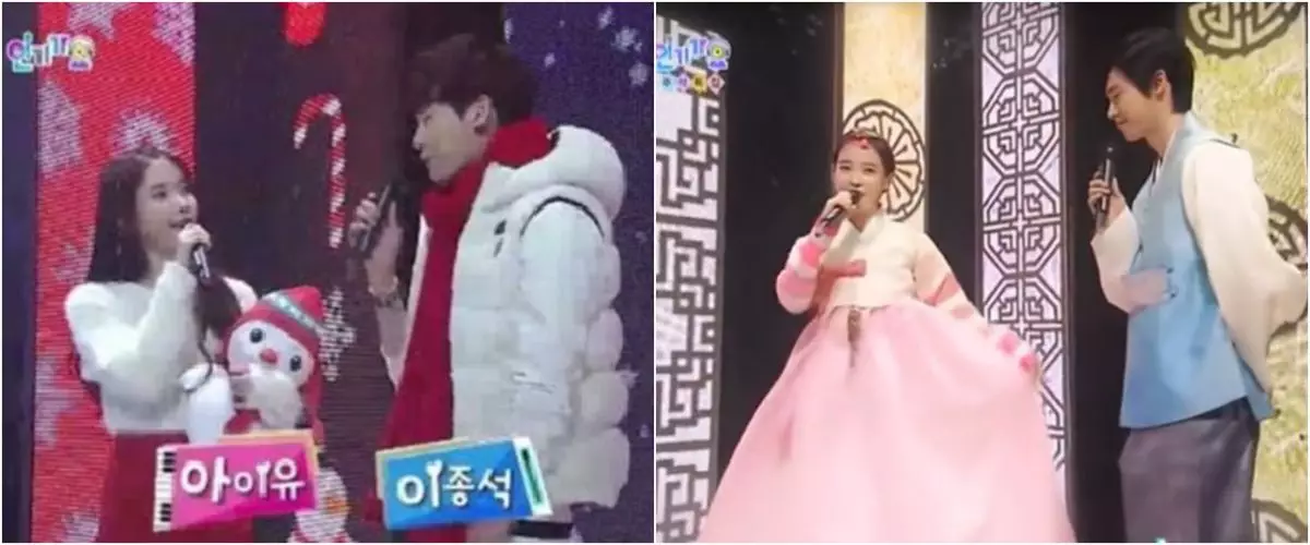 Dulu sahabat kini jadi pacar, ini 11 potret kebersamaan IU dan Lee Jong-suk di acara musik