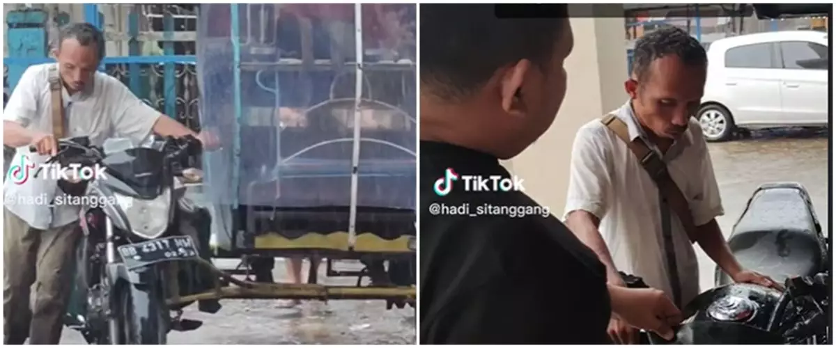 Tabrak mobil mewah, potret tukang becak di Sibolga terdiam pasrah ini bikin ikut terenyuh