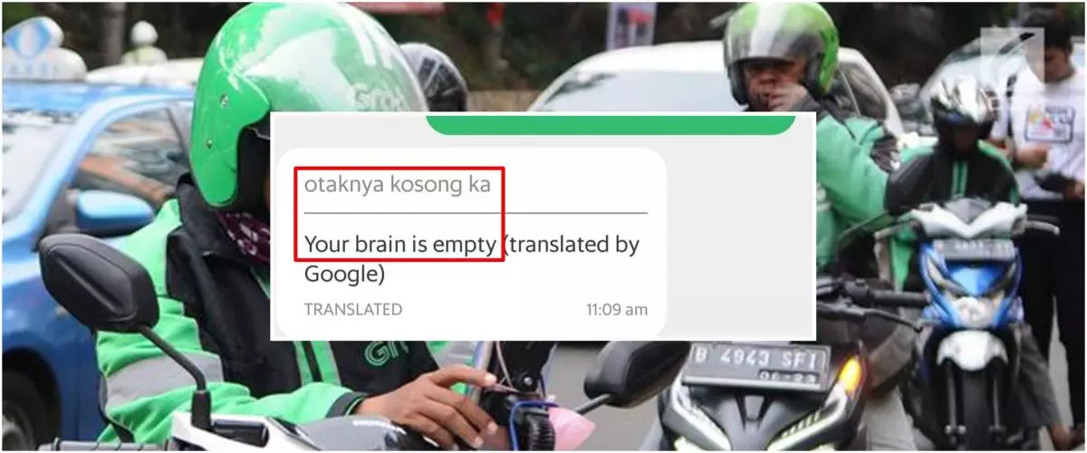 15 Translate nyeleneh di chat aplikasi ojek online ini bikin pembeli nggak kuat nahan tawa