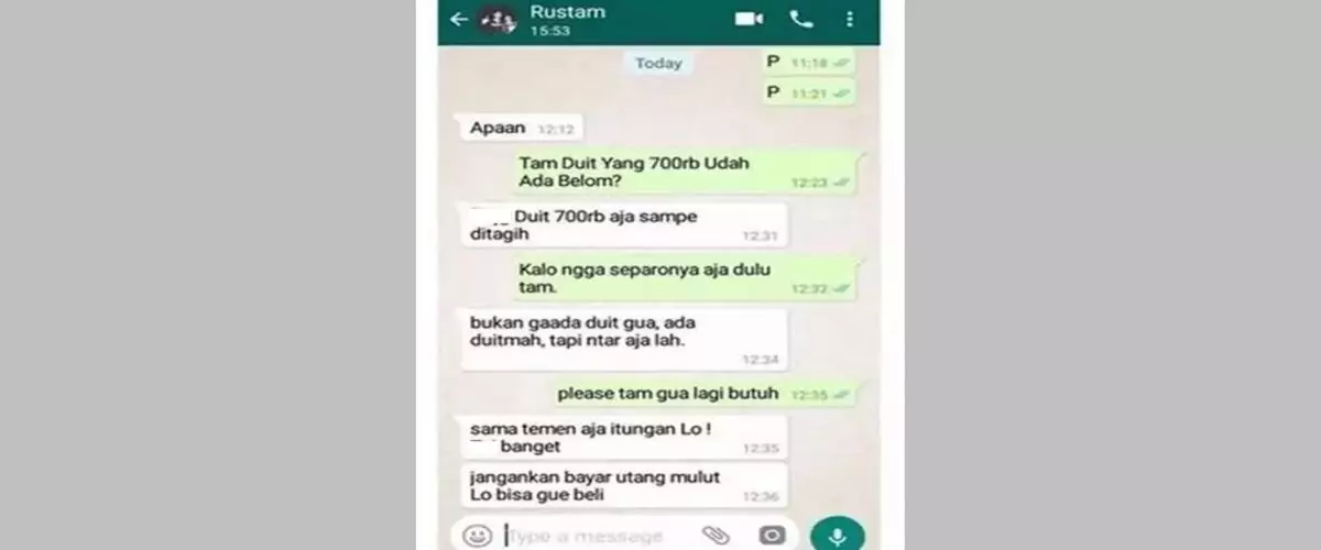 Galakan yang ngutang, 13 chat lucu nagih uang ke teman ini endingnya kena omelan