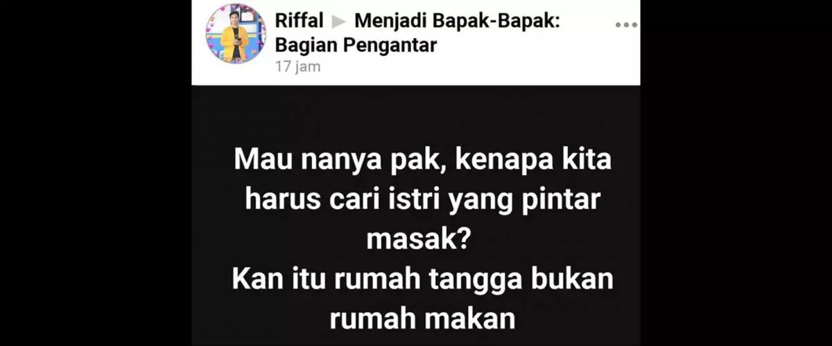 11 Lelucon receh bapak-bapak soal rumah tangga di Facebook ini bikin senyum tipis