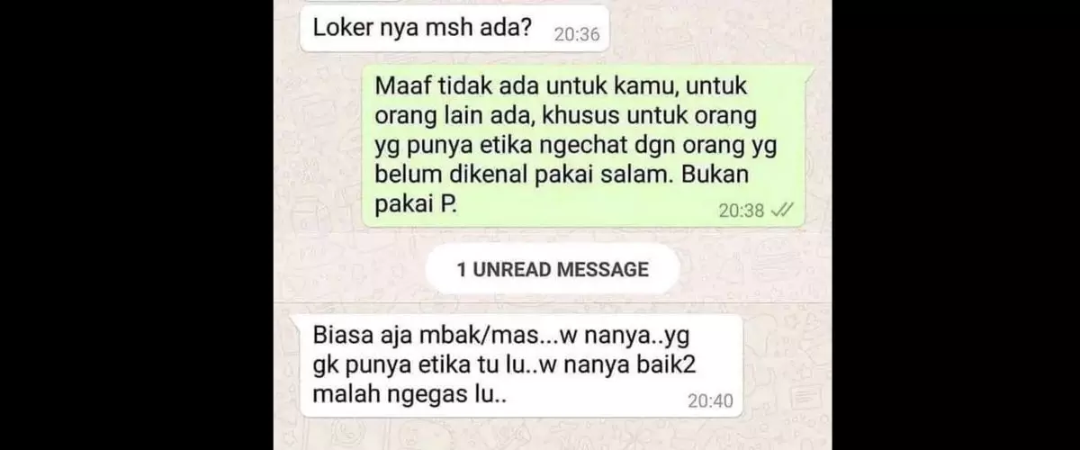 Jangan ditiru, 11 chat kocak tanya lowongan pekerjaan ini bikin HRD ngamuk