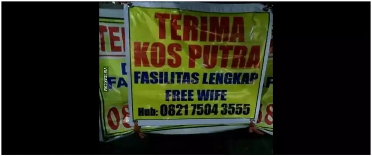 Bikin gagal paham, 11 tulisan absurd kos-kosan ini bacanya jadi bingung