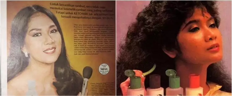 Gaya 9 seleb di iklan sampo era 80-an ini ikonik, Vina Panduwinata dengan rambut keriting mengembang