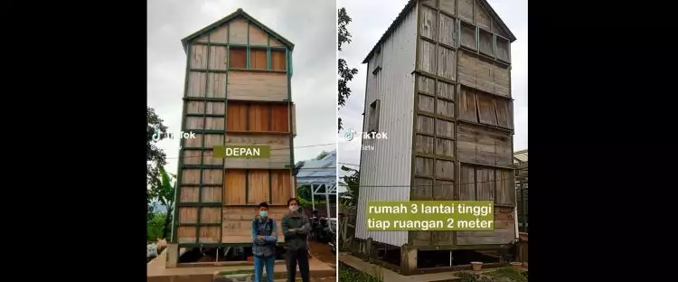Rumah susun kayu ukuran 3x4 meter ini dibangun dengan konsep unik, biar sempit tapi fungsional