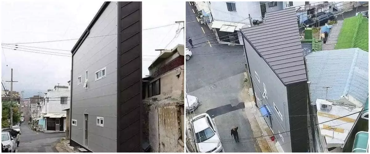 Rumah tipis bentuk segitiga di pinggir jalan ini bikin heran, intip 11 potretnya yang antimainstream