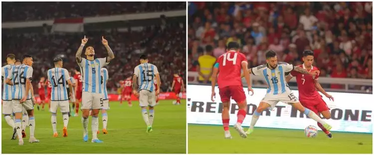 Tak ada Lionel Messi, Indonesia dikalahkan 0-2 oleh Argentina