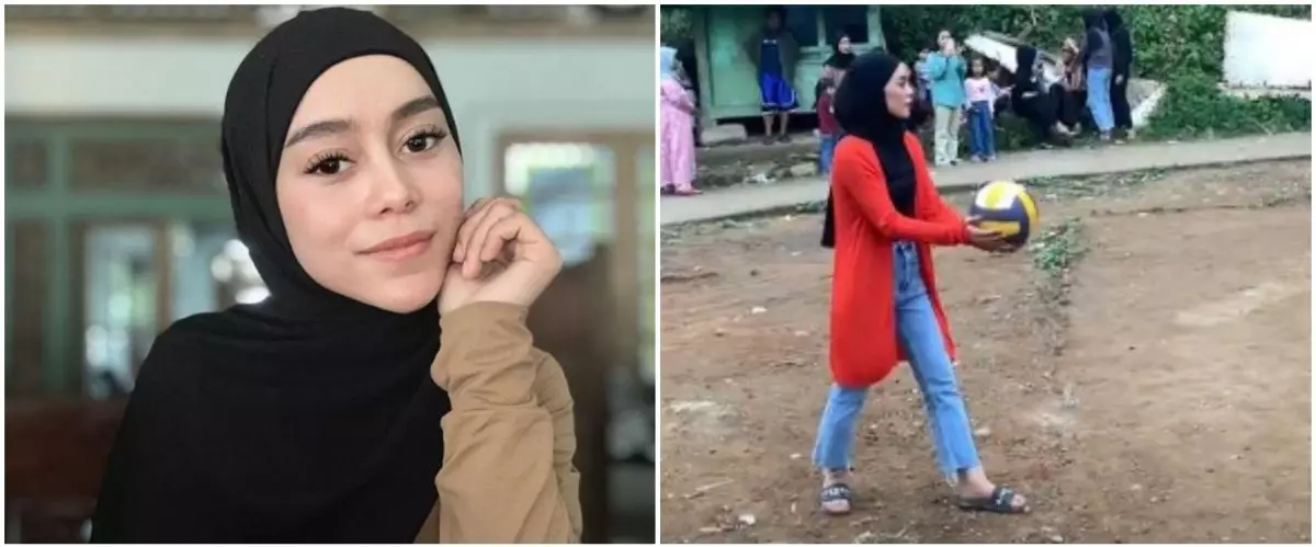 7 Potret Lesty Kejora pulang kampung ini bukti kesederhanaan sang biduan, saat main voli tuai atensi