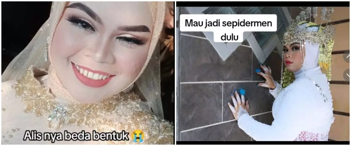 Nekat pakai MUA harga nawar, foto pernikahan ini bikin manten gigit jari, intip 9 potretnya