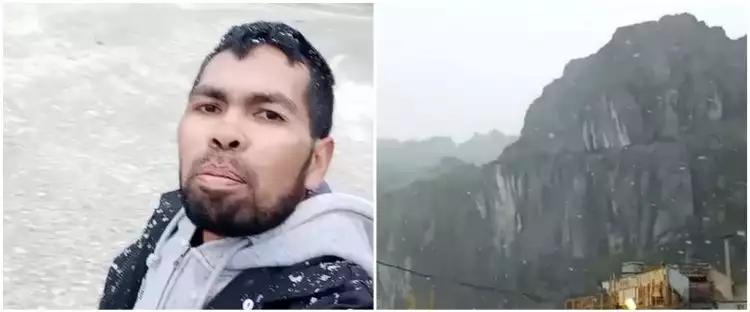 Pria ini bagikan momen langka hujan salju di Papua, penampakannya bak di Eropa