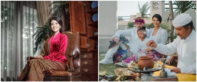 Tampil anggun kenakan kebaya, intip momen kebersamaan Chef Farah Quinn dan keluarganya di Bali