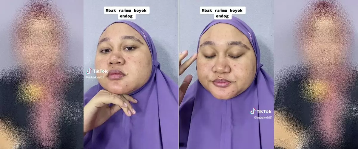 Bukan sulap bukan sihir, transformasi wanita pipi chubby usai makeup ini auto bilang 'kok bisa'?