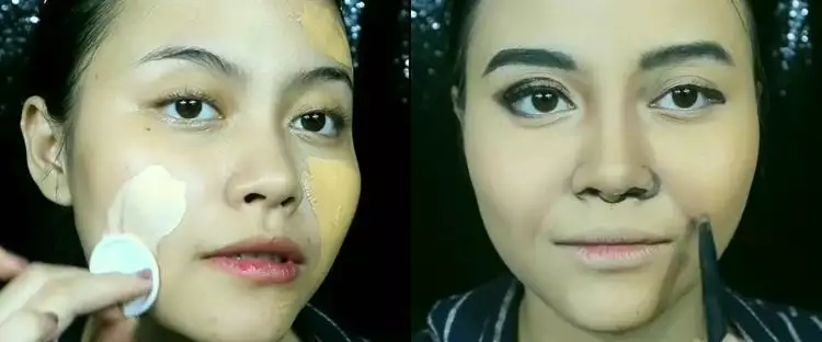 Bukti makeup itu ajaib, wanita ini recreate makeup Raffi & Nagita dalam satu wajah, hasilnya keren pol