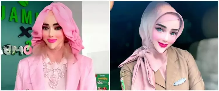 Kerap nampang pakai filter, begini 9 potret wajah asli Yuni Jasmine 'Barbie' si dagu lancip yang viral