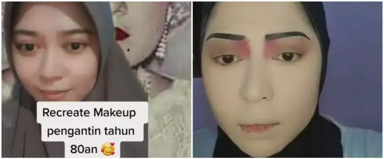 Wanita ini recreate makeup pengantin India jadul era 80-an vs sekarang, hasilnya bak langit dan bumi