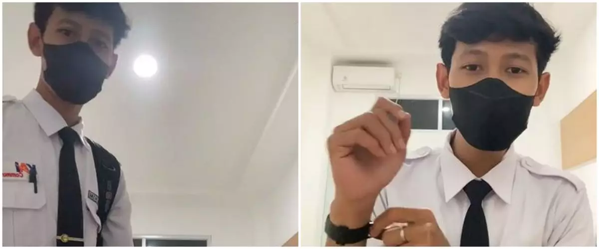 Perubahannya bikin syok, transformasi wajah pria saat pakai dan tanpa masker ini manglingi abis