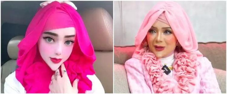 Jarang tampil natural, ini 9 potret Yuni Jasmine barbie viral dagu lancip saat pakai dan tanpa filter