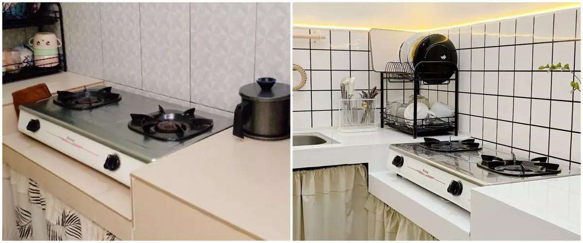 9 Potret dapur segaris rumah subsidi desainnya simpel tapi estetik, cocok buat pecinta dekor antiribet