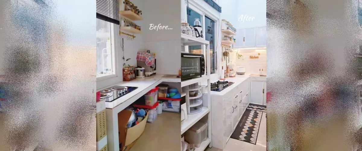 9 Potret dapur mirip gang senggol ini estetik tak bikin sumpek, cocok jadi ide dekor di rumah subsidi