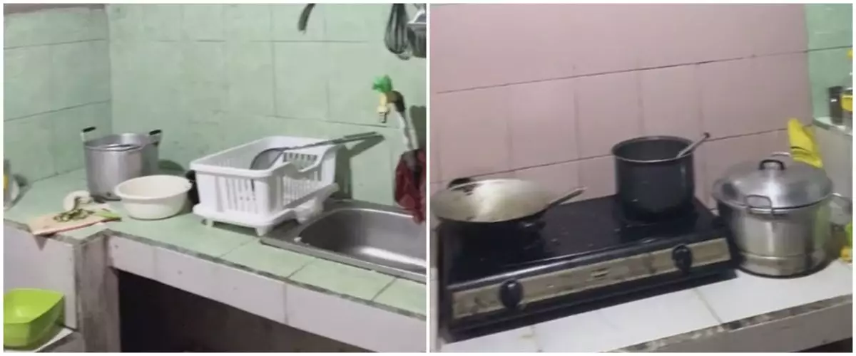 Dapur jadul dirombak cuma pakai stiker, 9 potret before-afternya jadi estetik bikin lupa bentuk asli