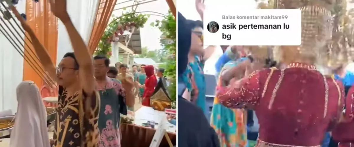 Aksi sahabat saat hadiri pernikahan teman ini nyeleneh pol, kelakuannya bikin nggak habis pikir