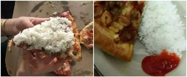 11 Potret kocak cara makan pizza ini saking absurdnya bikin orang Italia bisa ngamuk