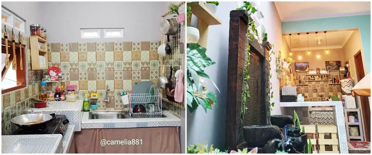 11 Potret dapur mungil tanpa kitchen set ini interiornya bikin sejuk, berasa masak di taman indoor