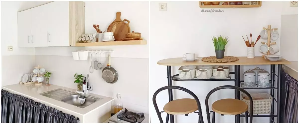 11 Potret dapur minimalis tanpa kitchen set ini visualnya mewah meski letaknya mepet sawah, homey pol