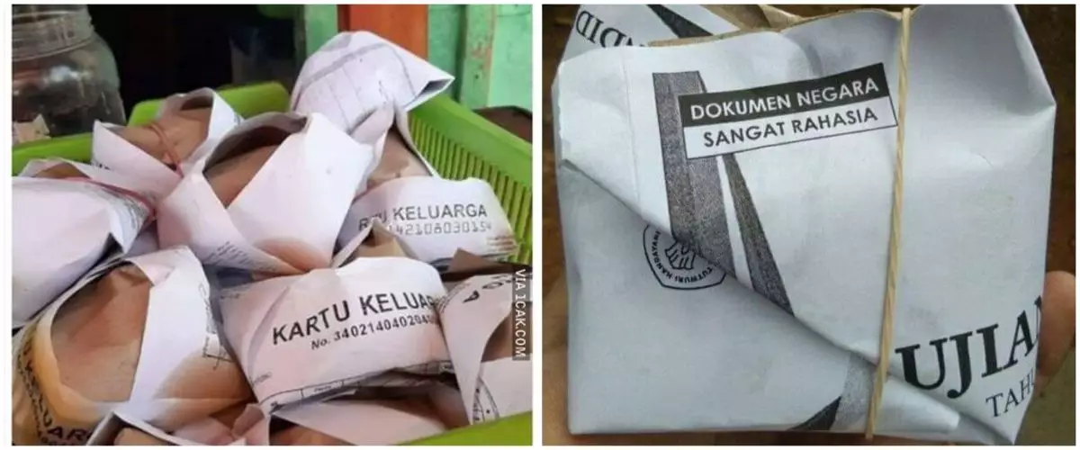 11 Potret kocak kemasan nasi bungkus ini nyelenehnya bikin gagal fokus, endingnya nggak jadi lapar