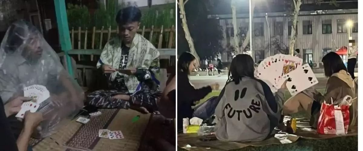 11 Potret kocak orang main kartu ini nyeleneh tapi kelihatan seru juga, tingkahnya bikin tepuk jidat