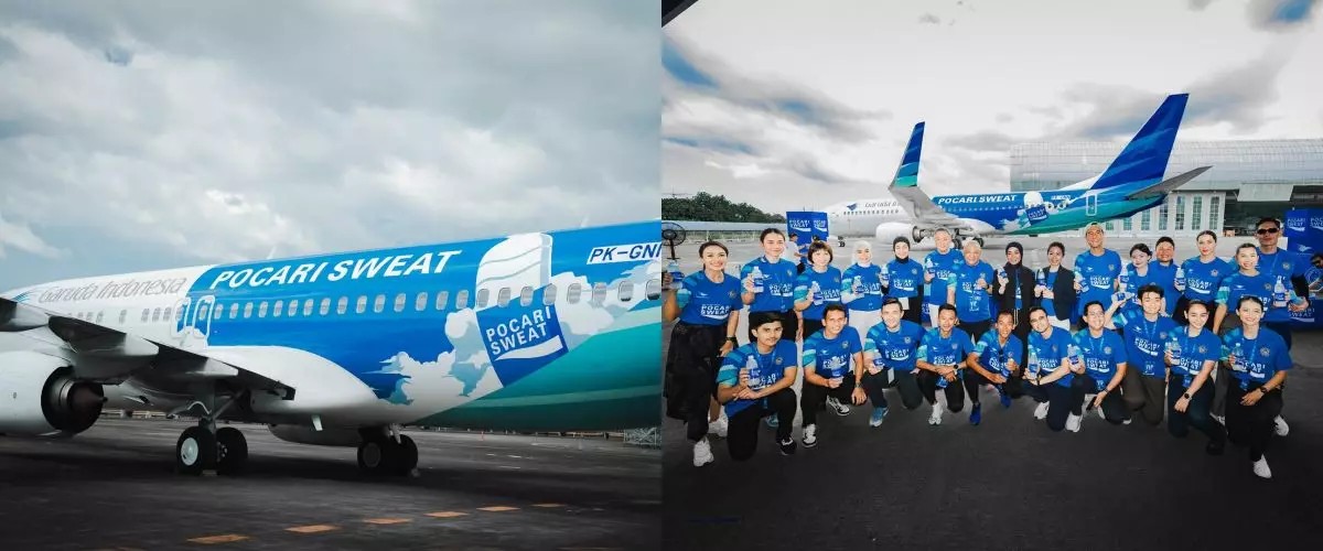 Garuda Indonesia luncurkan pesawat bercorak Pocari Sweat, bentuk dukungan untuk sport tourism