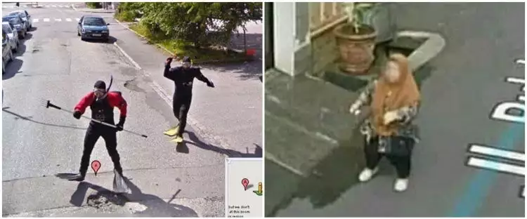 13 Potret lucu tak sengaja tertangkap kamera Google Street ini sukses bikin mata terkecoh